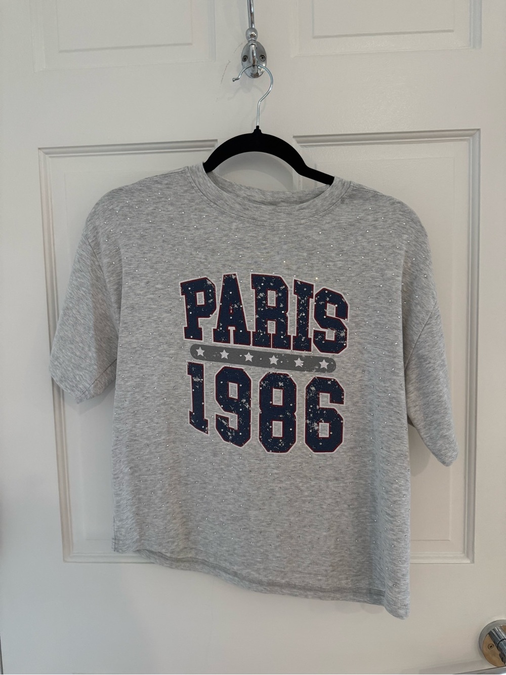 Grey 'Paris 1986' Graphic Tee